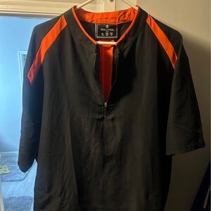 Holloway Black Performance Jacket with Orange Accents
